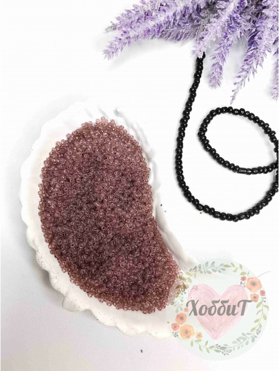 Бисер 13/0 класс А, калиброванный Чехия (грязно-сиреневый)